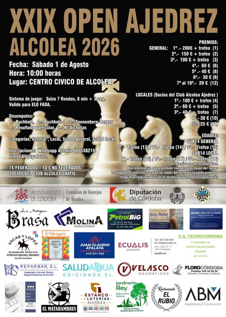 El ajedrez no se va de vacaciones: el Ruy López sigue activo durante el verano 763944228 1752053616562224 4291947997965469059 n